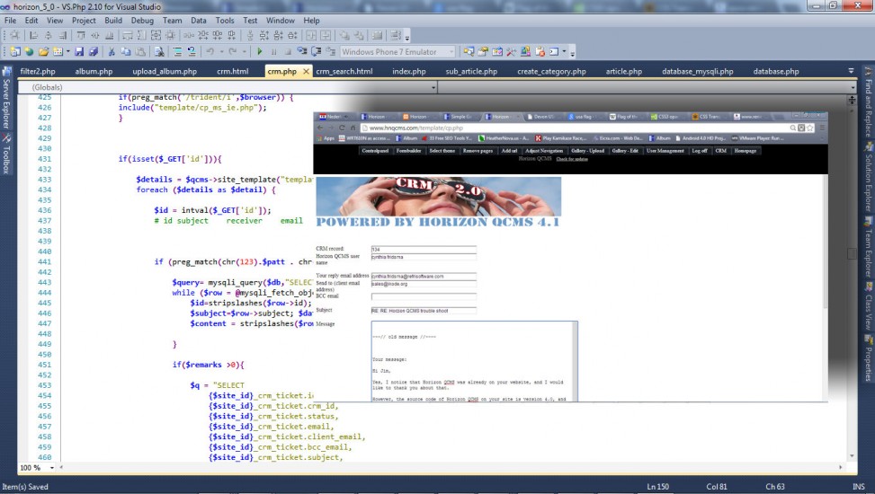 Dit zijn een paar voorbeelden van PHP applicaties die wij gebouwd hebben. De applicaties werken allemaal met een framework en met MySQL.<br />