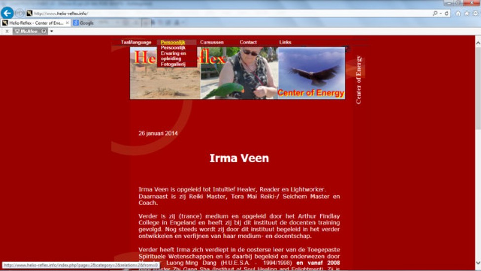 Alle sites werken op PHP, MySQL, Javascript en met een HTML template.